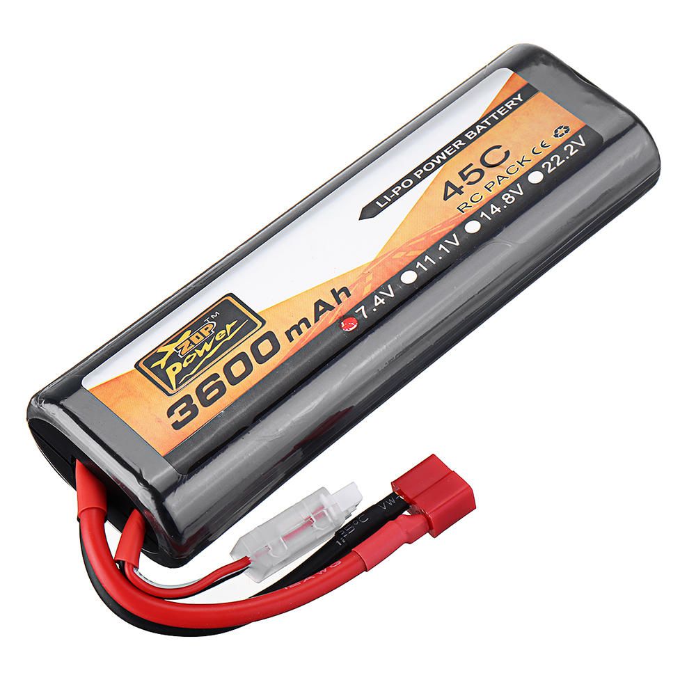 ZOP Power 2S 3600mAh 45C T Plug Oval Lipo Battery For RC Car Model