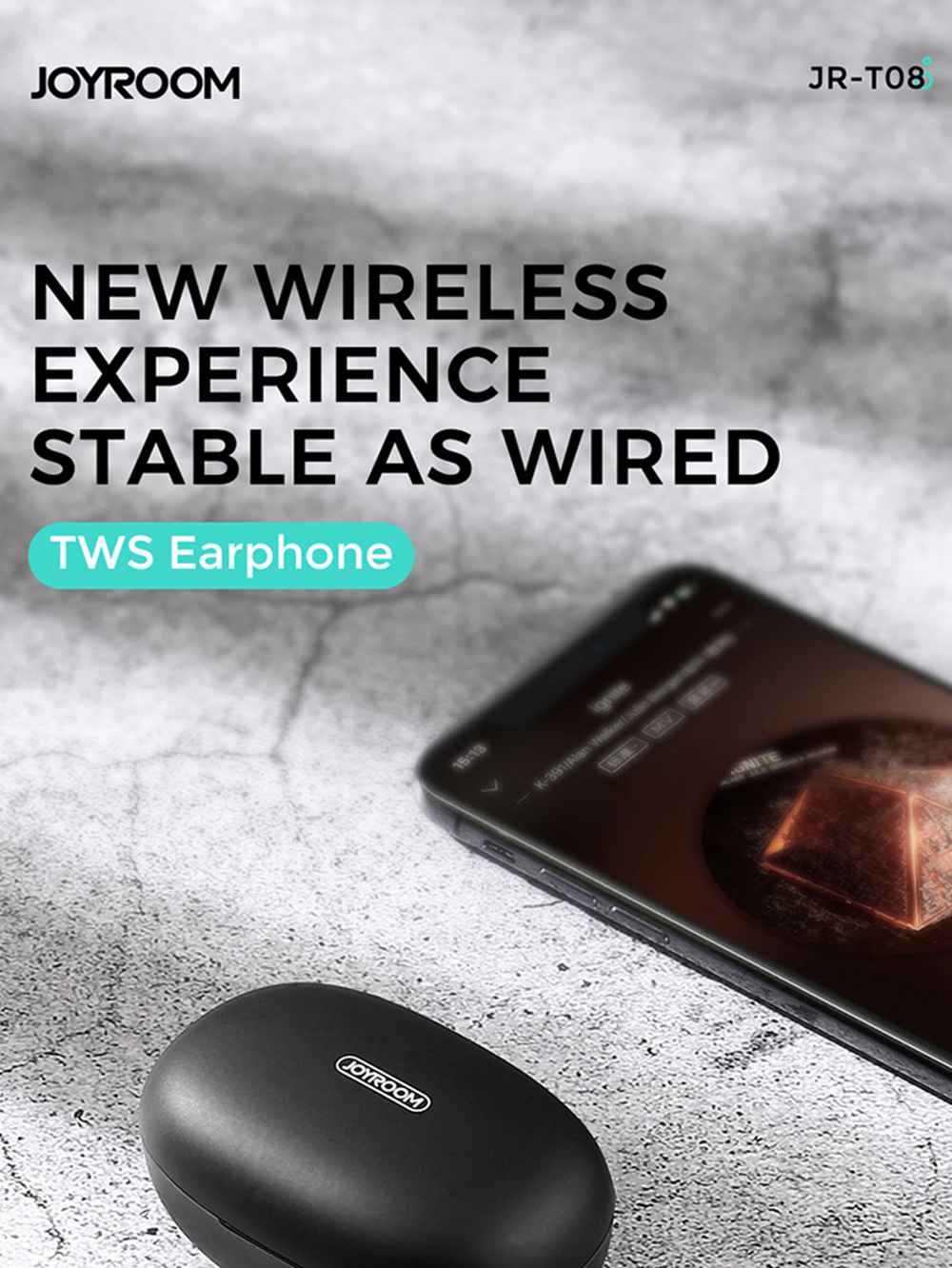 JOYROOM JR-T08 Bluetooth 5.0 TWS Earphones Unilateral Use 500mAh Charging Case