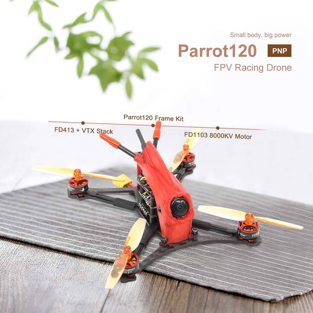 HGLRC Parrot120 2.5 Inch 2-3S Toothpick FPV Racing Drone FD411 OSD 13A 5.8G 400mW Caddx Turbo Eos2 Cam PNP - Without Receiver