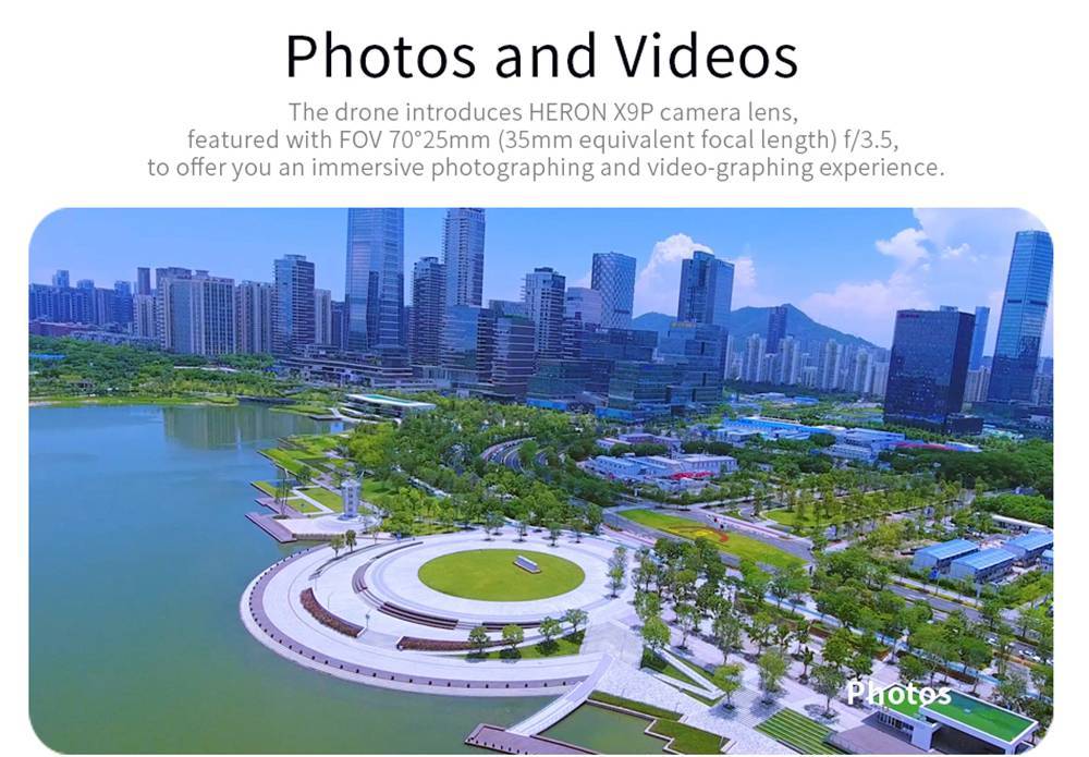 JJRC X9P Heron 4K Version 5G WIFI 1KM FPV GPS RC Drone With 2-Axis Gimbal 50X Digital Zoom Optical Flow Positioning RTF - Three Batteries With Bag