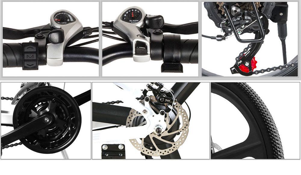 Samebike LO26 Smart Folding Electric Moped Bike 350W Motor 10Ah Battery Max 35km/h 26 Inch Tire - Black