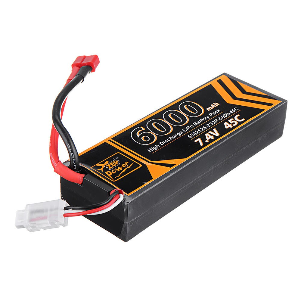 Batterie LiPo ZOP Power 4S – 14.8V 5000mAh 45C – Pour Voiture, Bateau, Drone RC – Connecteur T Plug