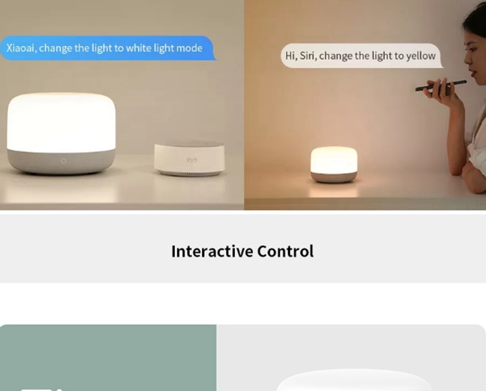 Xiaomi Yeelight YLCT01YL LED Bedside Lamp Intelligent Colorful Night Light Voice App control - White