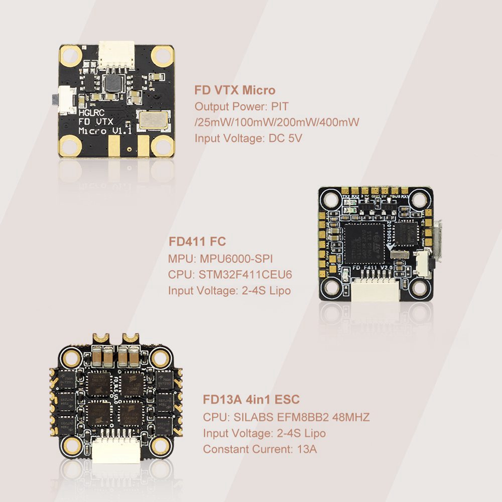 HGLRC Parrot120 2.5 Inch 2-3S Toothpick FPV Racing Drone FD411 OSD 13A 5.8G 400mW Caddx Turbo Eos2 Cam PNP - Without Receiver