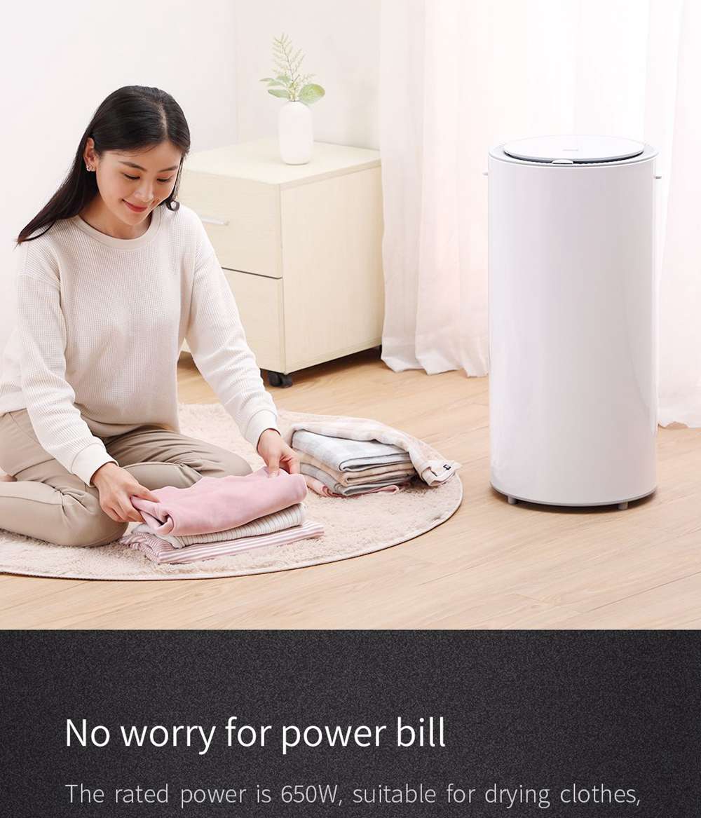 Xiaolang Smart Laundry Disinfection Dryer 35L Capacity 650W Power Sterilization Shoe Clothing Dryer - White