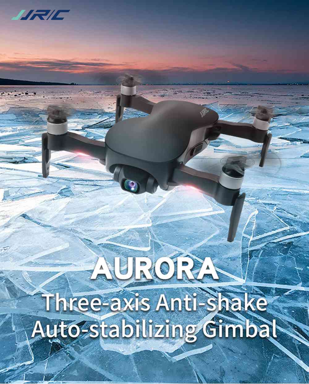 JJRC X12 AURORA 5G WIFI 1.2km FPV GPS Foldable RC Drone With 1080P 3Axis Gimbal Ultrasonic Optical Flow Positioning RTF - Two Batteries With Bag