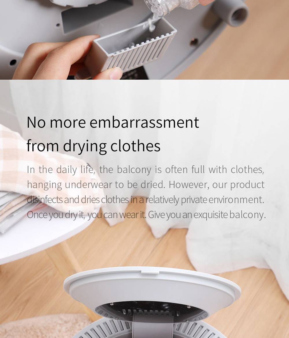 Xiaolang Smart Laundry Disinfection Dryer 35L Capacity 650W Power Sterilization Shoe Clothing Dryer - White