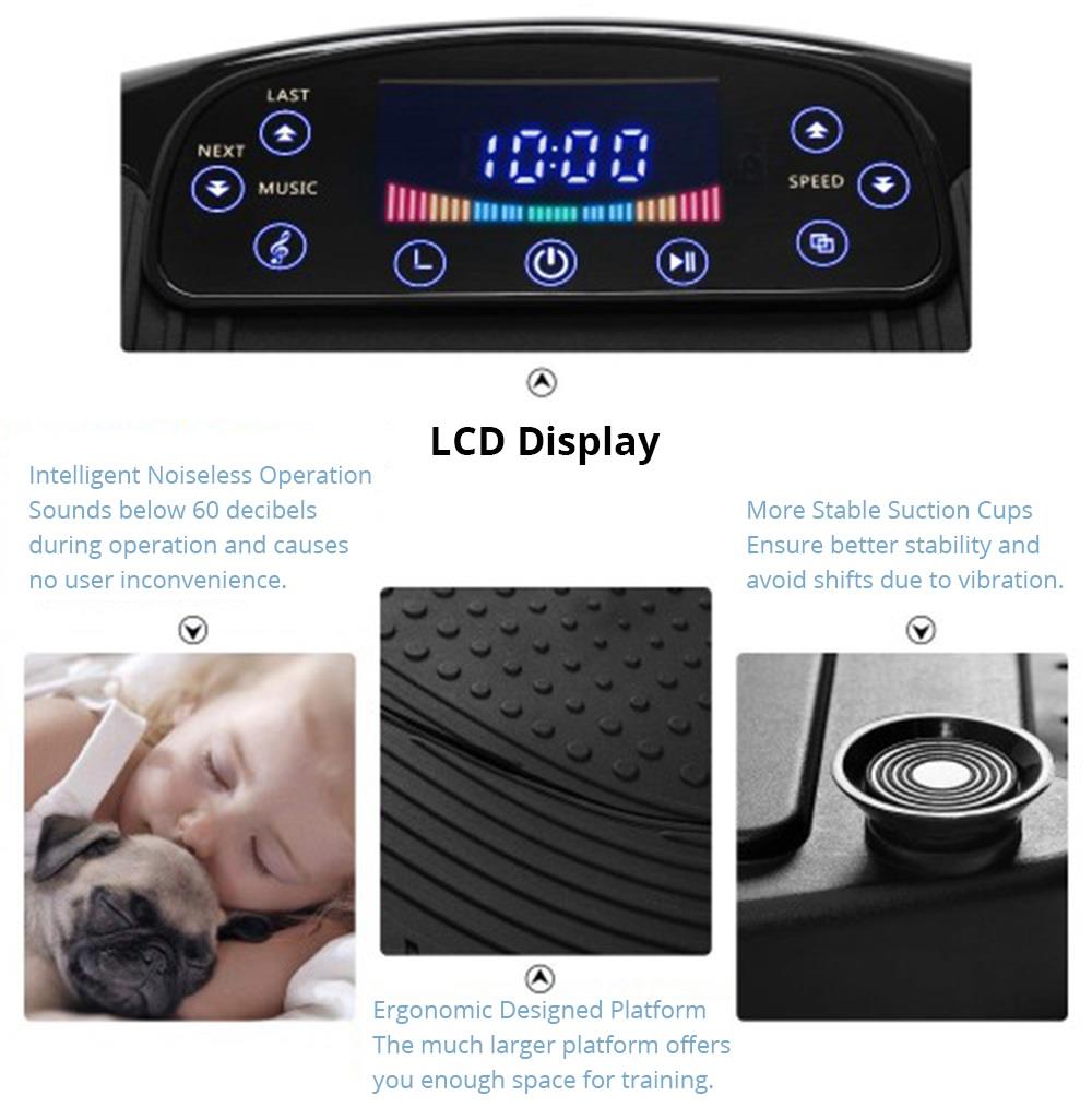 Merax Vibration Plate Trainer Fitness Machine Professional 2D Wipp Vibration With Bluetooth Speaker - White