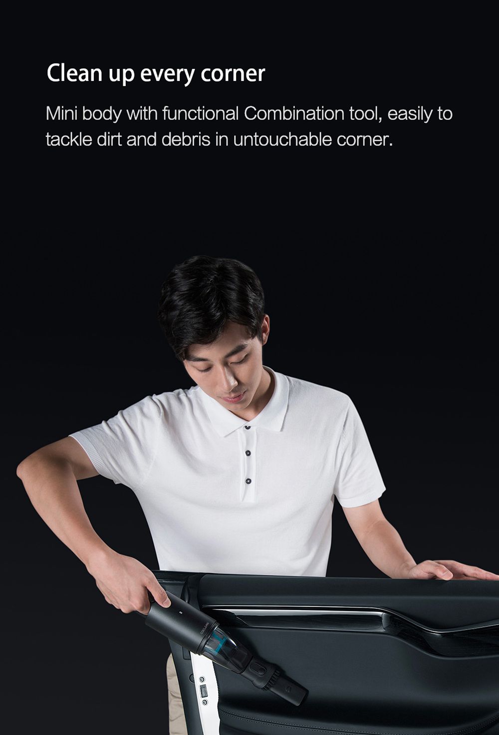 Xiaomi COCLEAN Car Portable Vacuum Cleaner 5000Pa Suction Black