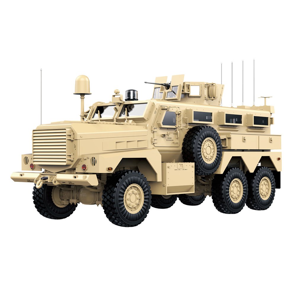 HG P602 1/12 2.4G 16CH 6WD 25km/h U.S.6X6 Explosion Proof Vehicle Truck RC Realistic Military Car  Without Battery Charger - Khaki