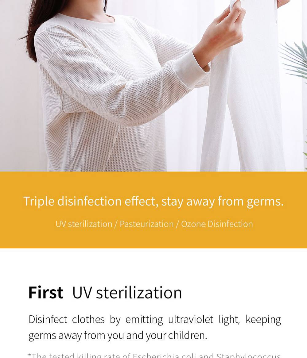 Xiaolang Smart Laundry Disinfection Dryer 35L Capacity 650W Power Sterilization Shoe Clothing Dryer - White