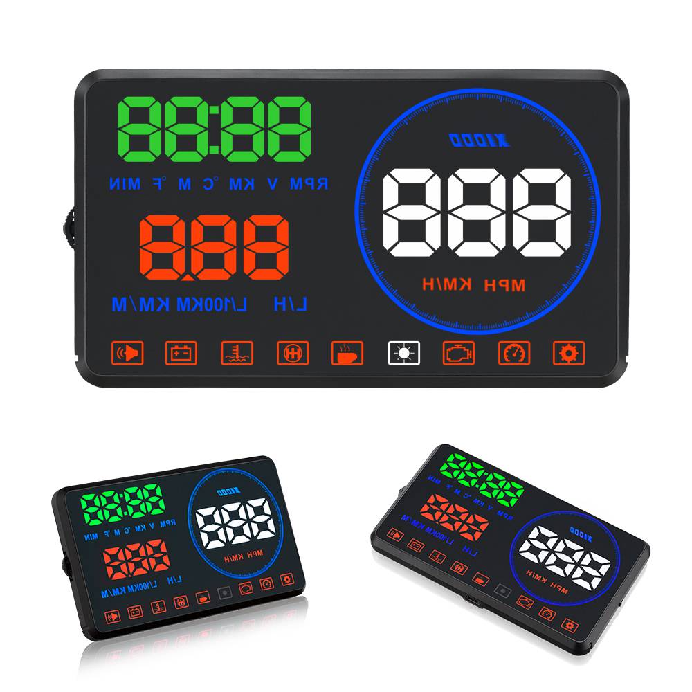Geyiren M9 5.5 Inch Car OBD-II EUOBD HUD Head Up Display - Black