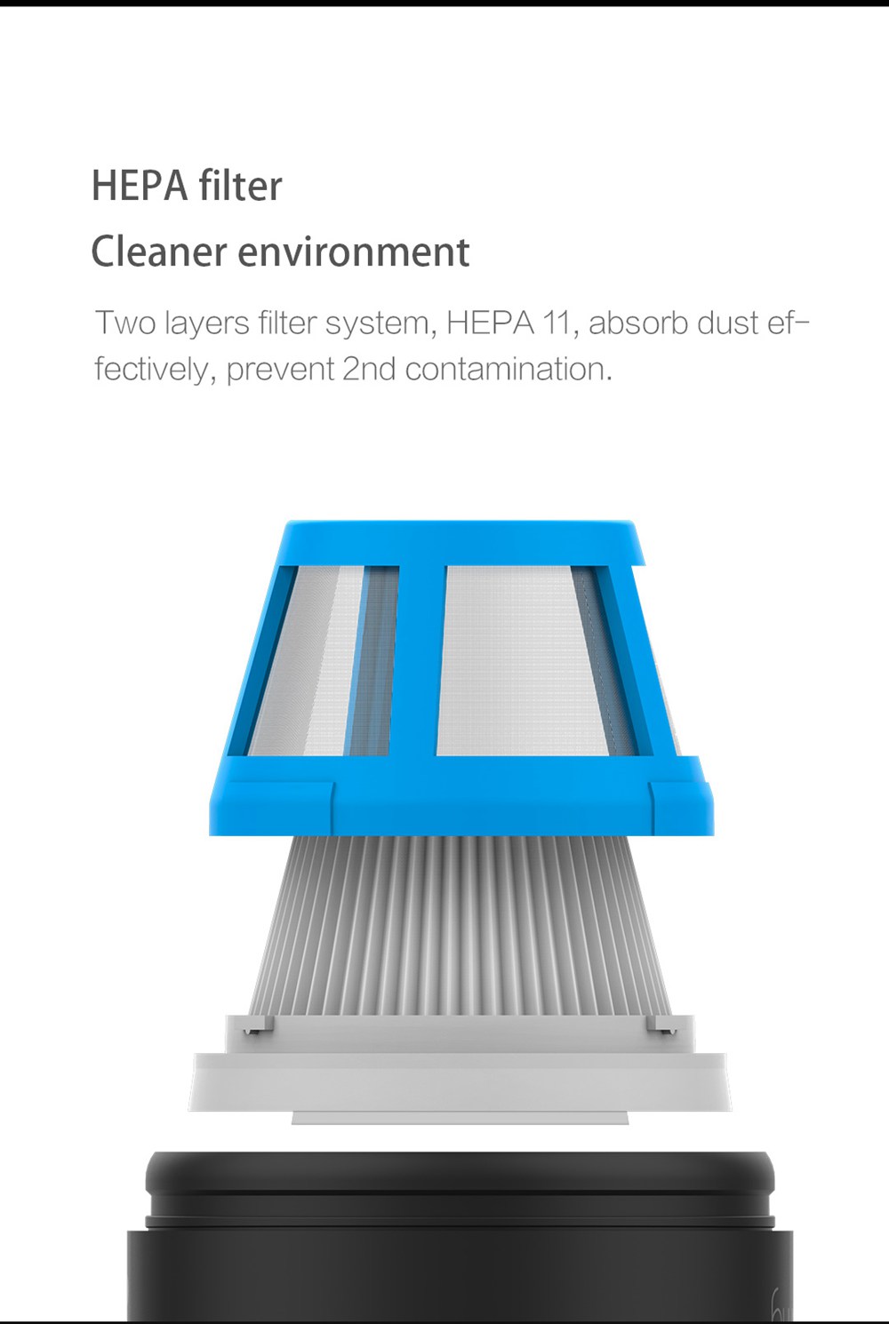 Xiaomi COCLEAN Car Portable Vacuum Cleaner 5000Pa Suction Black