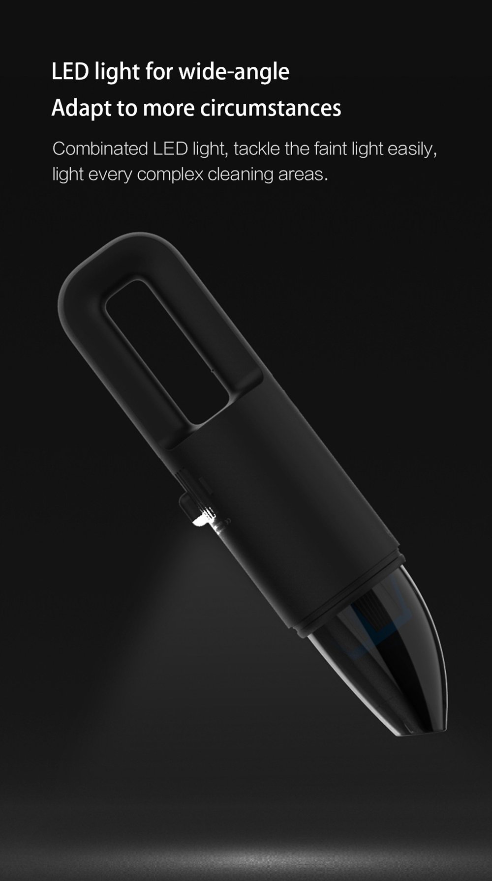 Xiaomi COCLEAN Car Portable Vacuum Cleaner 5000Pa Suction Black