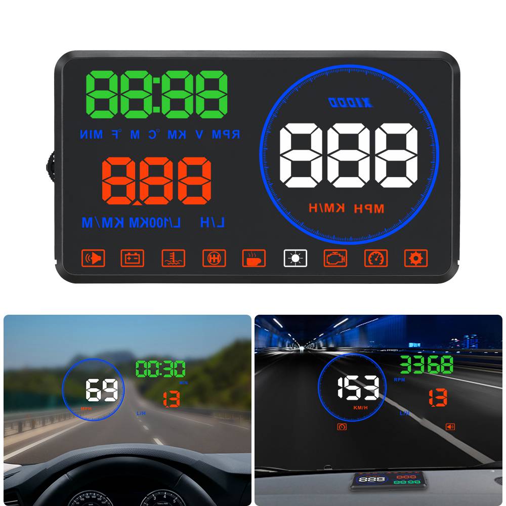 Geyiren M9 5.5 Inch Car OBD-II EUOBD HUD Head Up Display - Black