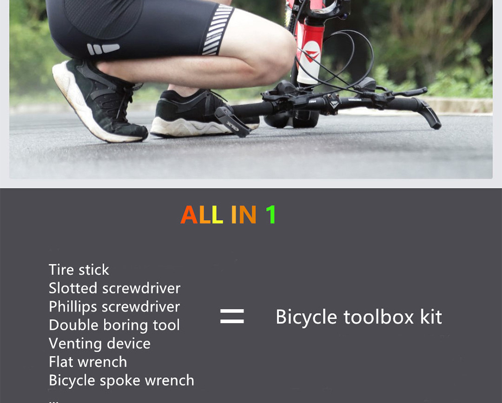 Xiaomi Youpin NEXTOOL Multifunctional DIY Household EDC Repair Bike Tool - Black