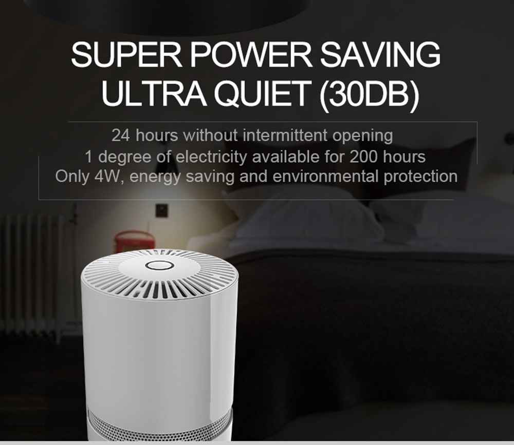 Household Portable Desktop Air Purifier For Removing Smoky Formaldehyde - Black