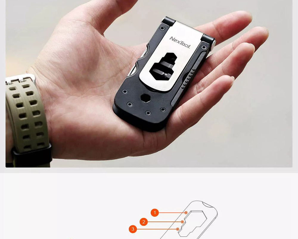 Xiaomi Youpin NEXTOOL Multifunctional DIY Household EDC Repair Bike Tool - Black