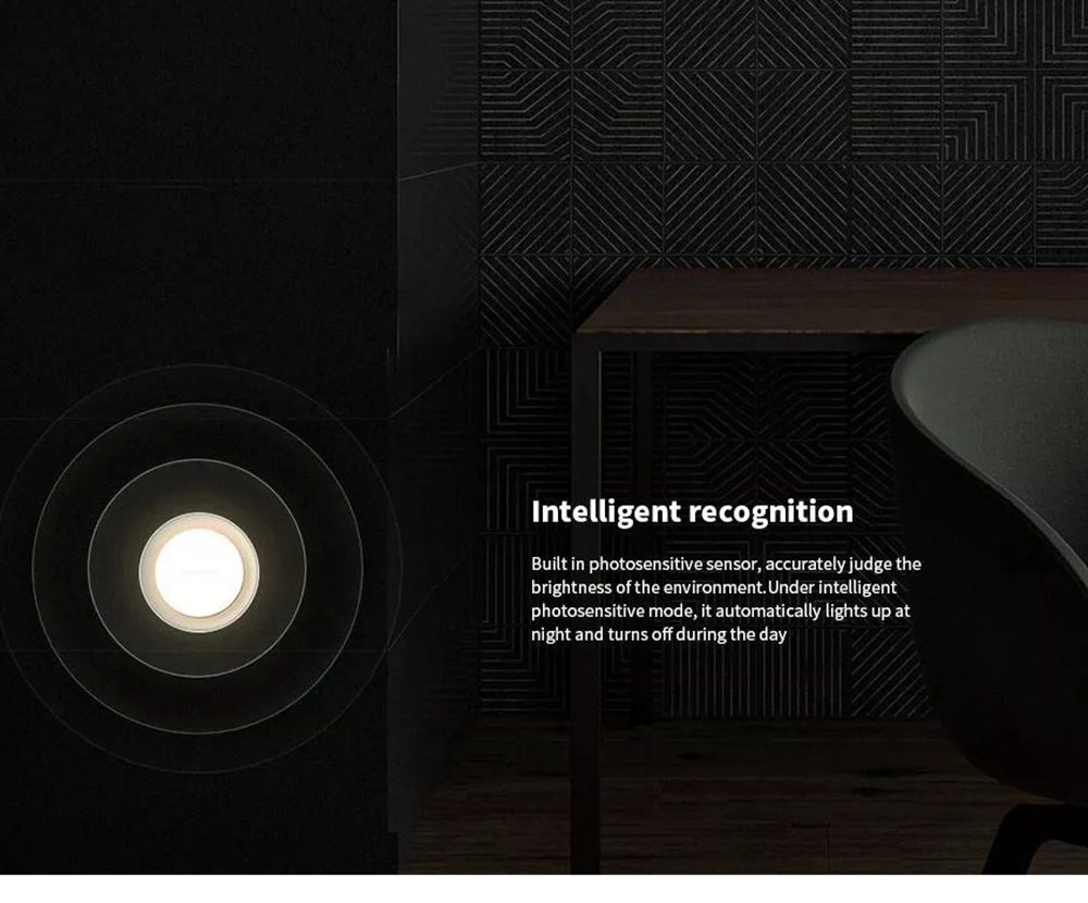 Xiaomi Yeelight YLYD11YL Light Sensor Plug-in LED Night Light Ultra-Low Power Consumption EU Plug - White