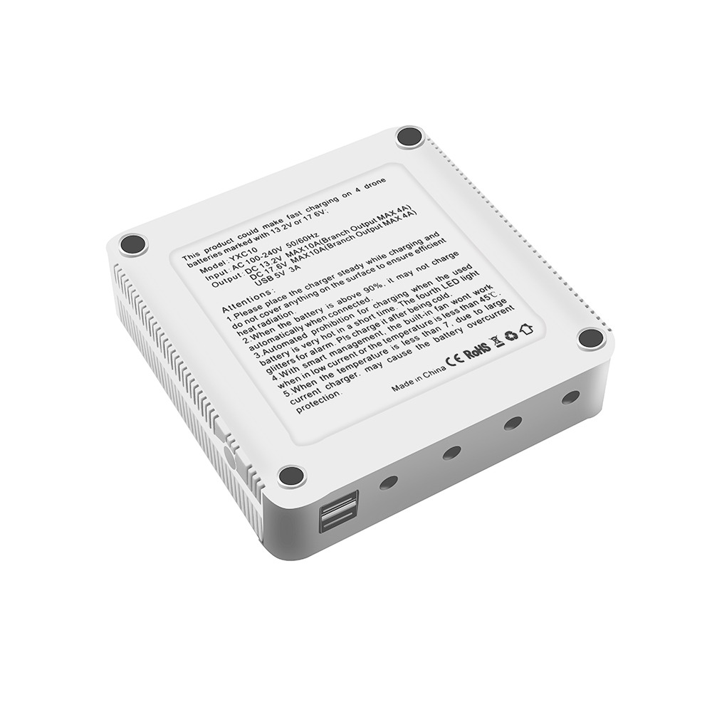 YX Intelligent Charger With 4 Battery Charing Ports 2 USB Interface For FIMI X8 SE Lipo Battery Remote Control - US Plug