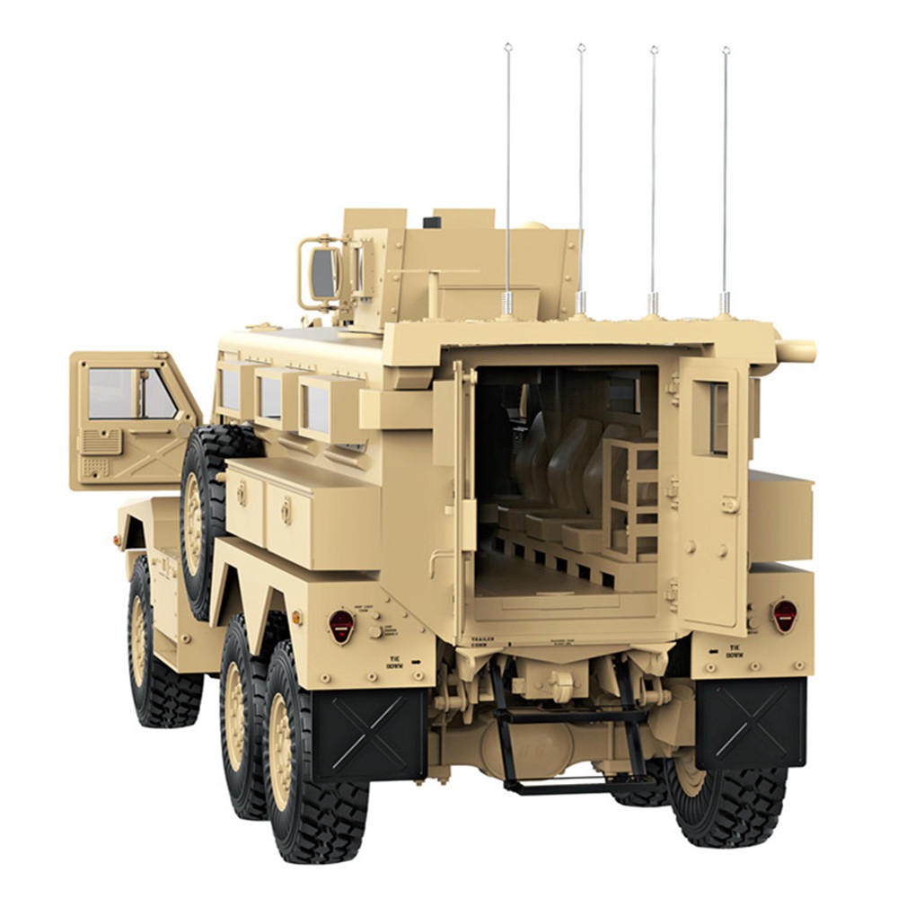 HG P602 1/12 2.4G 16CH 6WD 25km/h U.S.6X6 Explosion Proof Vehicle Truck RC Realistic Military Car  Without Battery Charger - Khaki