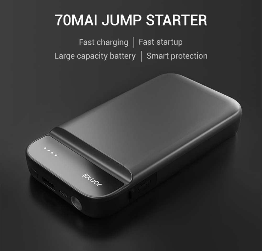 Xiaomi 70 Mai Jump Starter 11100mAh Portable Auto Car Emergency Booster Super Capacitor - Black