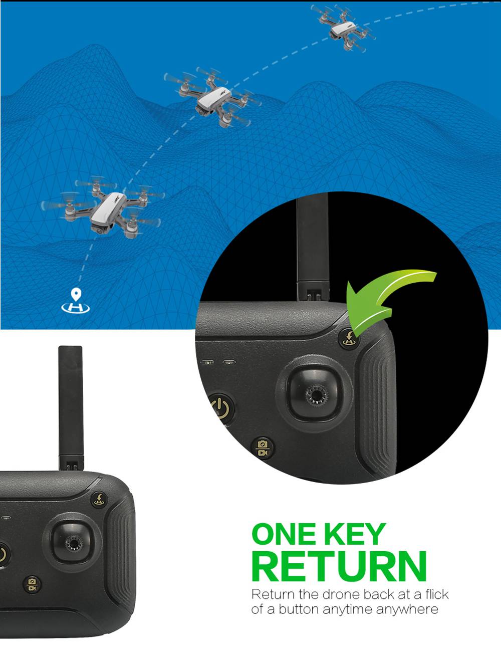 JJRC X9P 4K Version 5G WIFI 1KM FPV Dual GPS RC Drone With 2-Axis Gimbal 50X Digital Zoom Optical Flow Positioning RTF Version - Black
