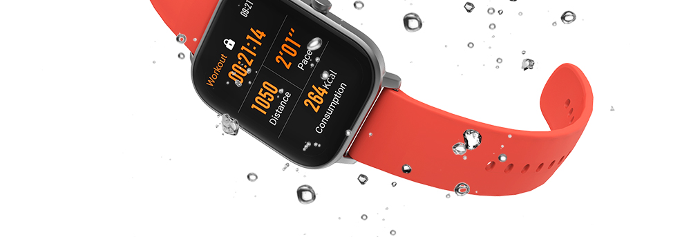 AMAZFIT GTS Smart Sports Watch 1.65 inch Retina Display Modular Dial 5ATM GPS Metal Body English Version - Black