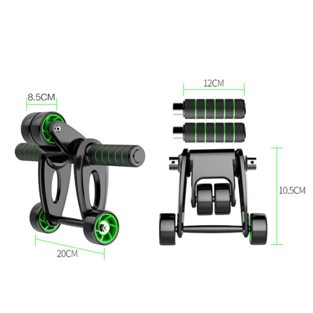 Folding Abdominal Wheel Abdomen Wheel Roller Home Fitness Equipment Training Device With Knee Pad