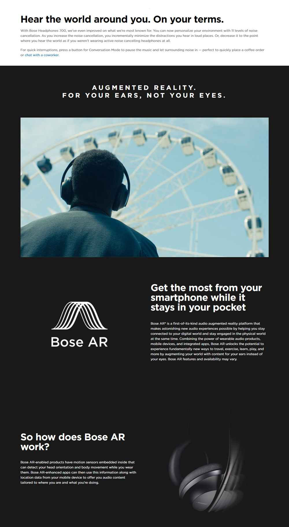 Bose 700 Bluetooth Headphones Bose AR Google Assistant Alexa Voice Control 11 Levels Noise Cancelling