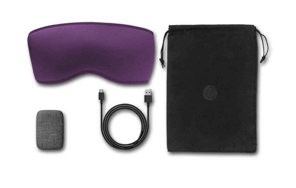 Dreamlight Wireless Heated Eye Mask With Battery For Sleeping Travel  Nap - Purple