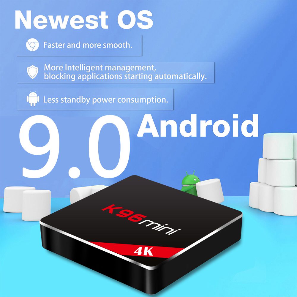 K96 Mini RK3318 Android 9.0 4K TV BOX 4GB/32GB HDMI 2.0 2.4G+5G WIFI LAN USB3.0 Youtube Netflix