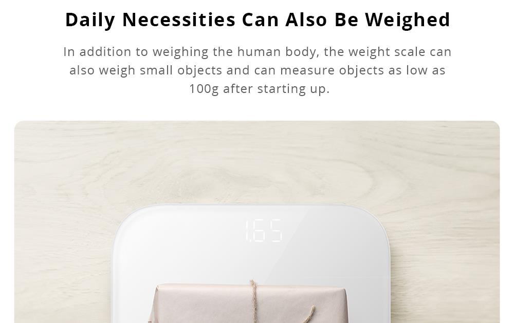 Xiaomi 2.0 Smart Bluetooth Weight Scale Smart APP Control Precision Weight Scale LED Display Fitness Yoga Tools Scale