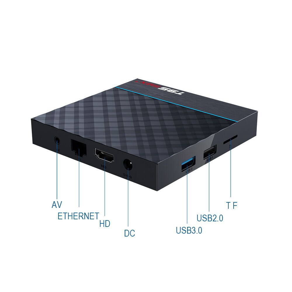 T95 MAX+ Amlogic S905x3 Android 9.0 8K Video Decode TV Box Google Play 4GB/32GB USB3.0 2.4G+5G WiFi Bluetooth 100Mbps LAN