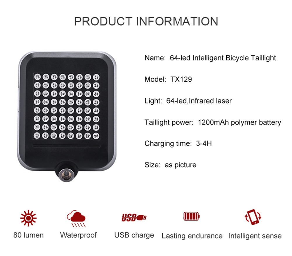 intelligent bicycle direction indicator light