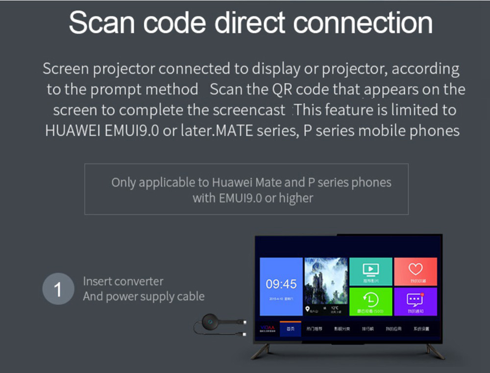 Xiaomi Hagibis RK3036 Wireless HDMI 4K Dongle Display 2.4G/5G WiFi Type-C