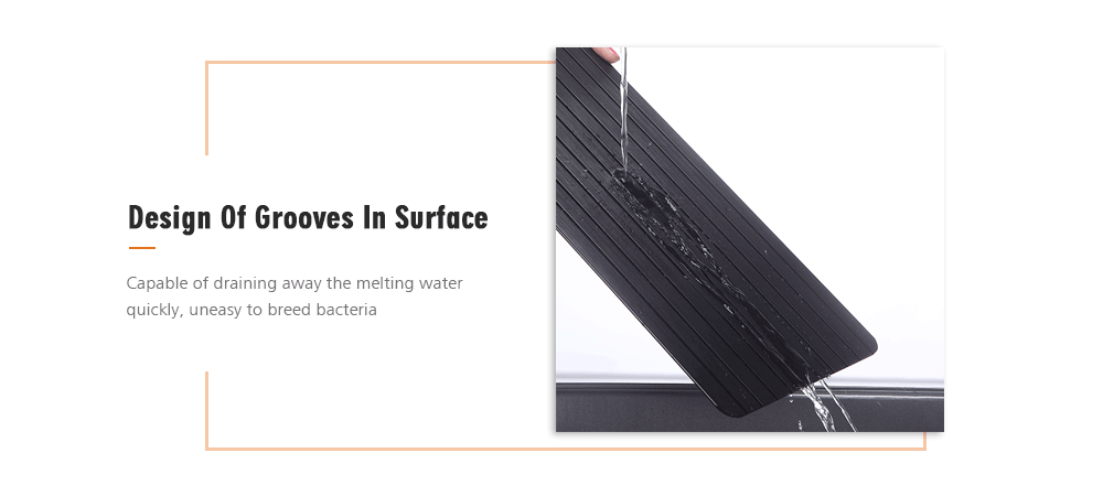 Household Non-stick Fast Defrosting Thawing Meat Tray Rapid Safety - Black