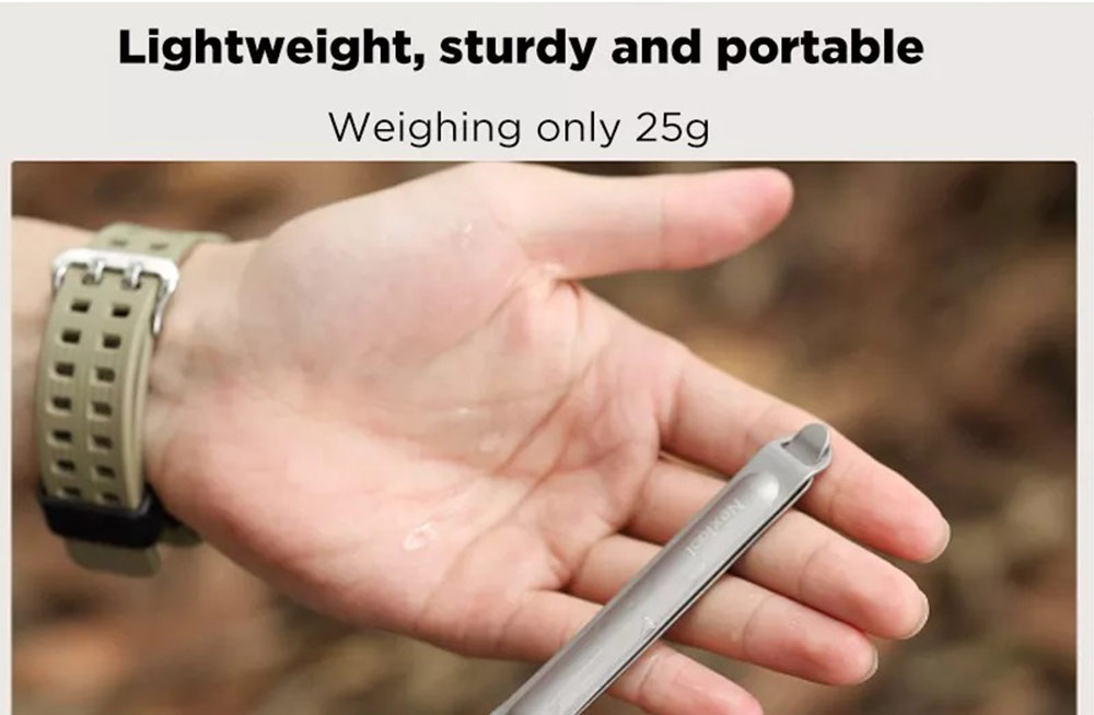 Xiaomi NEXTOOL Outdoor Titanium Alloy Fork & Spoon Tableware Set - Silver