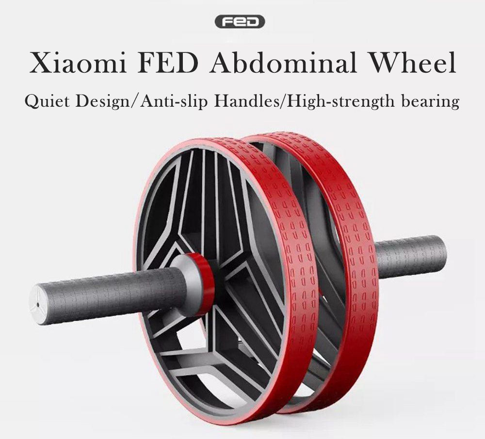 FED Indoor Abdominal Wheel Beginner Fitness Equipment Non-slip Handle By Xiaomi Youpin - Red 14 Xiaomi FED Indoor Abdominal Wheel Beginner Fitness Equipment Non-slip Handle - Red