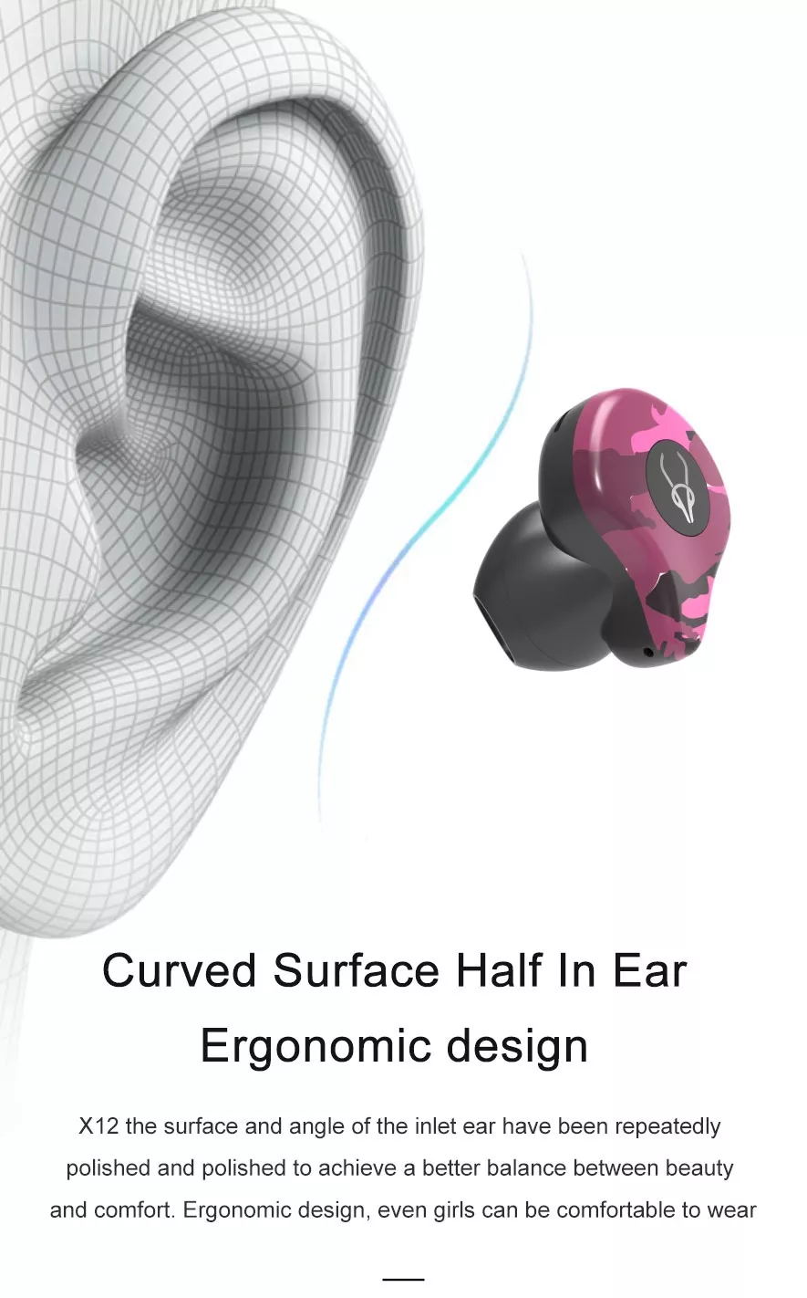 Sabbat X12 Ultra Bluetooth 5.0 TWS Earphone Qualcomm QCC3020 Independence Use atpX/AAC/SBC CVC8.0 IPX5