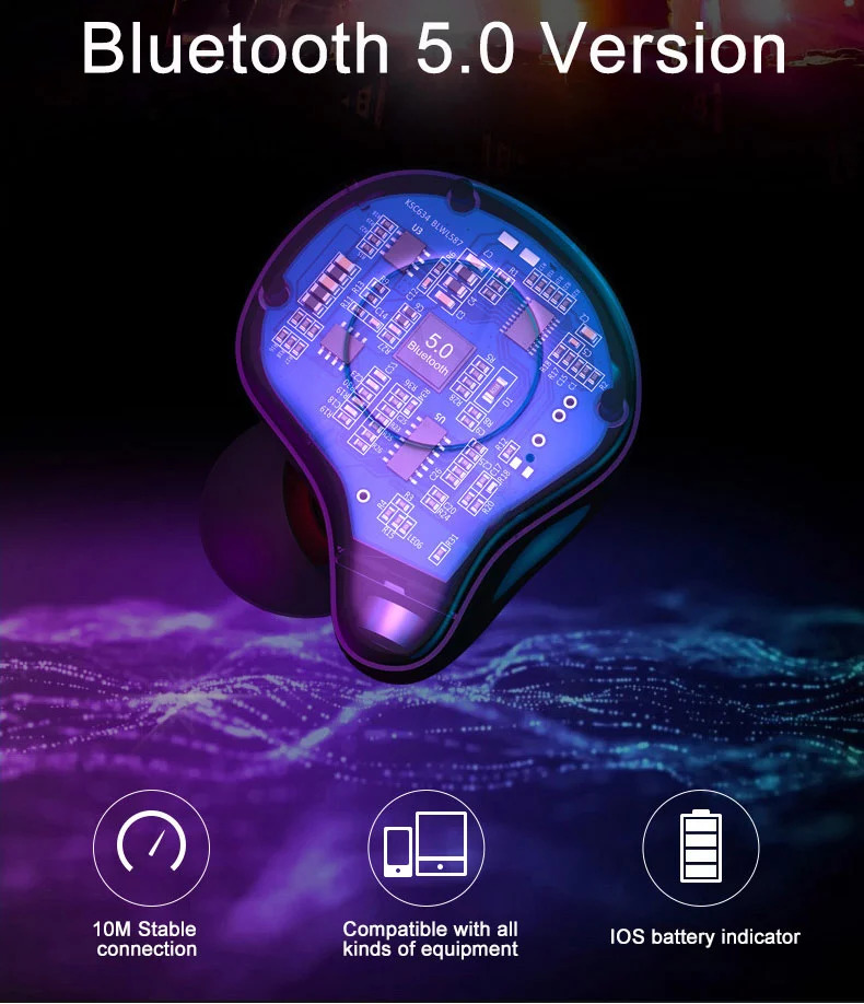 Sabbat E12 Ultra Qualcomm aptX AAC Bluetooth 5.0 TWS Earphones CVC 8.0 Independent Usage Siri Google Assistant 750mAh Charging Box - Violet