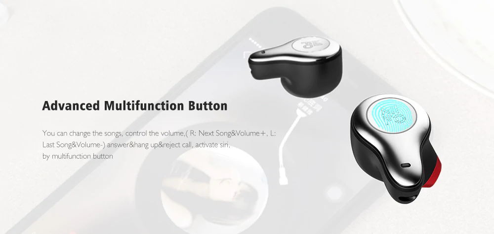 Mifo O2 Bluetooth 5.0 TWS Earphone Binaural Call 1200mAh Charging Battery IPX5