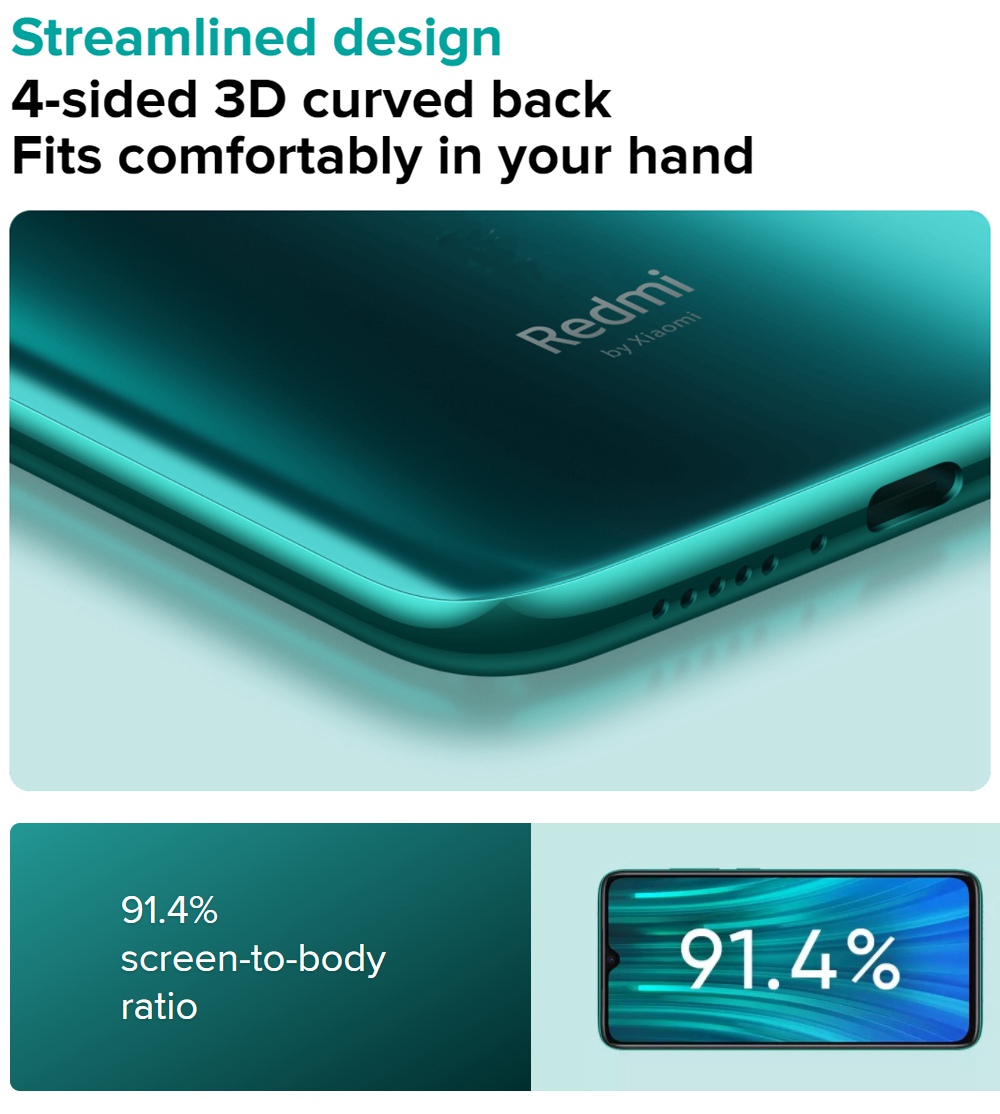 Xiaomi Redmi Note 8 Pro 6.53 Inch 4G LTE Smartphone MTK Helio G90T 6GB 64GB 64.0MP+8.0MP+2.0MP+2.0MP Quad Rear Cameras 4500mAh Battery MIUI 10 Fingerprint - Green