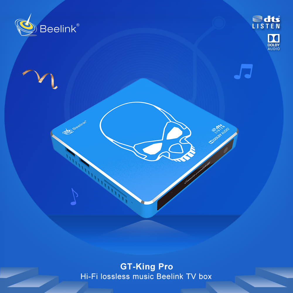 Beelink GT-King Pro Amlogic S922X-H Android 9.0 4K TV Box 4GB/64GB ROM Dolby DTS Google Assistant Voice Remote Control Bluetooth 2.4G/5.8G WiFi 1000M LAN USB3.0