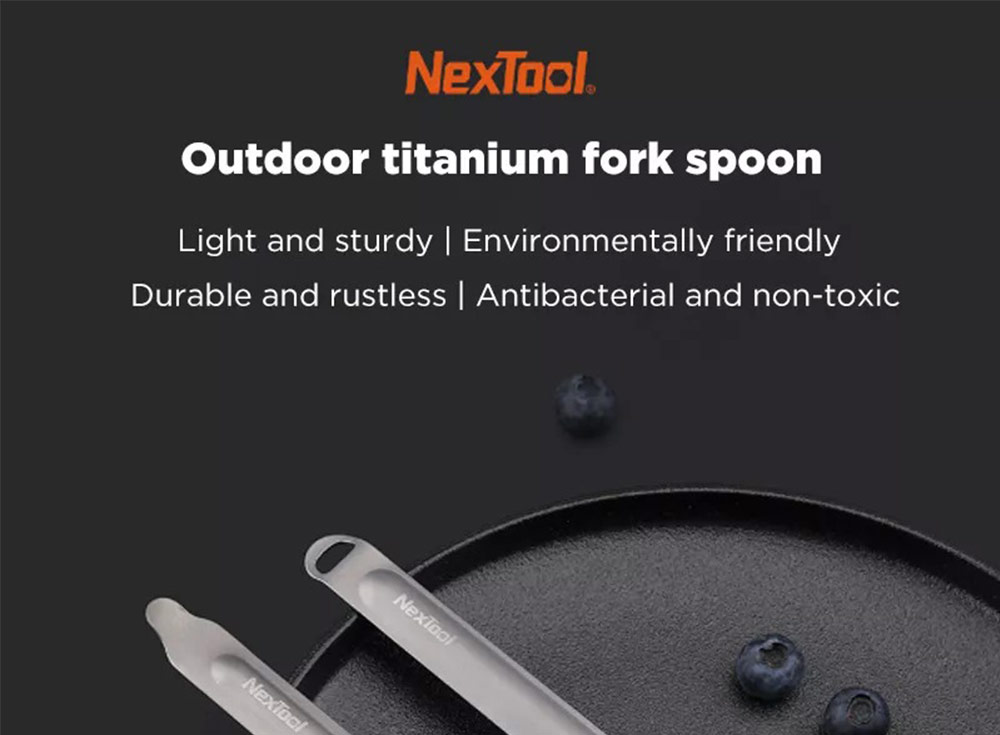 Xiaomi Nextool Titanium Fork Spoon Cooking Outdoor Camping Picnic Spork Set X5Z6