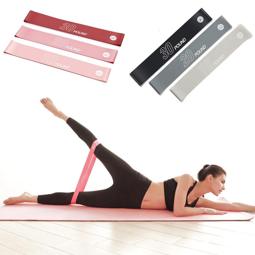 3pcs Xiaomi YUNMAI Elastic Band For Yoga Gymnastics Exercise 10lbs/20lbs/30lbs - Pink Series