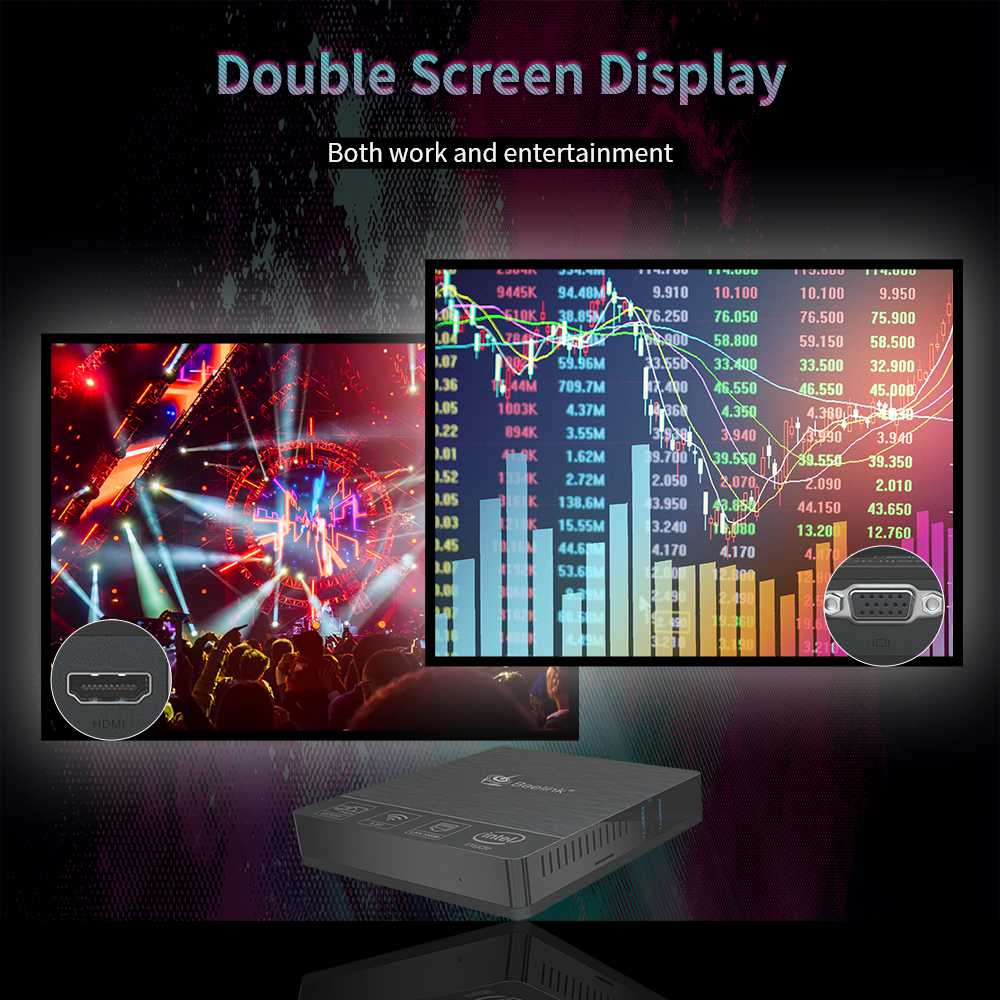 Beelink BT4 Intel Atom x5-Z8500 Windows 10 4K MINI PC 4GB / 64GB USB3.0 * 4 2.4G / 5G WIFI Bluetooth 1000Mbps LAN HDMI + VGA