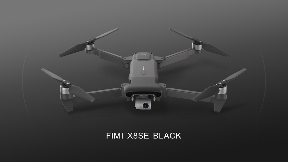 Xiaomi FIMI X8 SE Voyage Version 4K 5KM FPV Foldable GPS RC Drone With 3-axis Gimbal 33mins Flight Time RTF  Black - Two Batteries With Bag