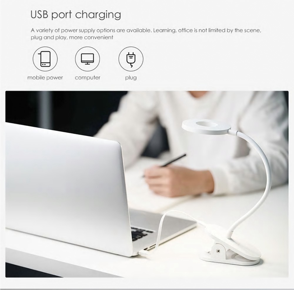 Xiaomi Mijia Yeelight YLTD10YL LED Clip-on Table Lamp - White