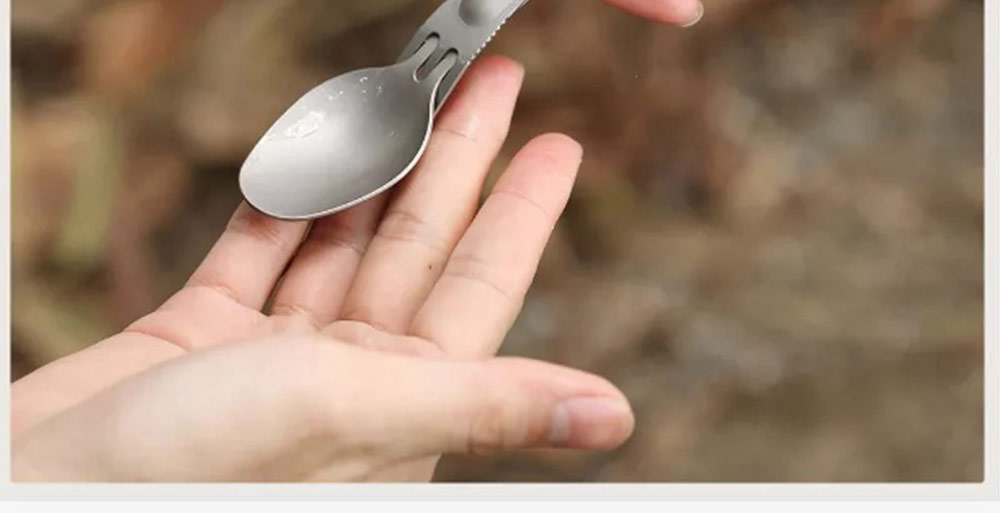 Xiaomi NEXTOOL Outdoor Titanium Alloy Fork & Spoon Tableware Set - Silver